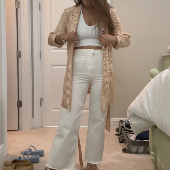 Yellow Pinstripe Arrive Clothing (Now Afrm) Blazer - Picture 12 of 15